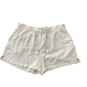 Hang Ten Shorts Womens Size L Beige Beach Tropical Pull On Coastal Cruise